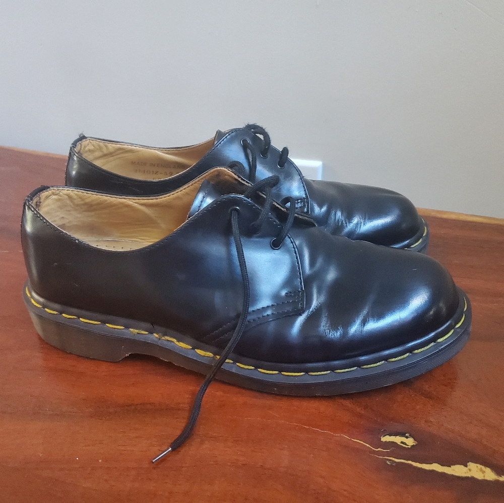 Dr. Martens Black Unisex 1461 Smooth Leather Oxford Shoe Men's Size 8 Women's 10